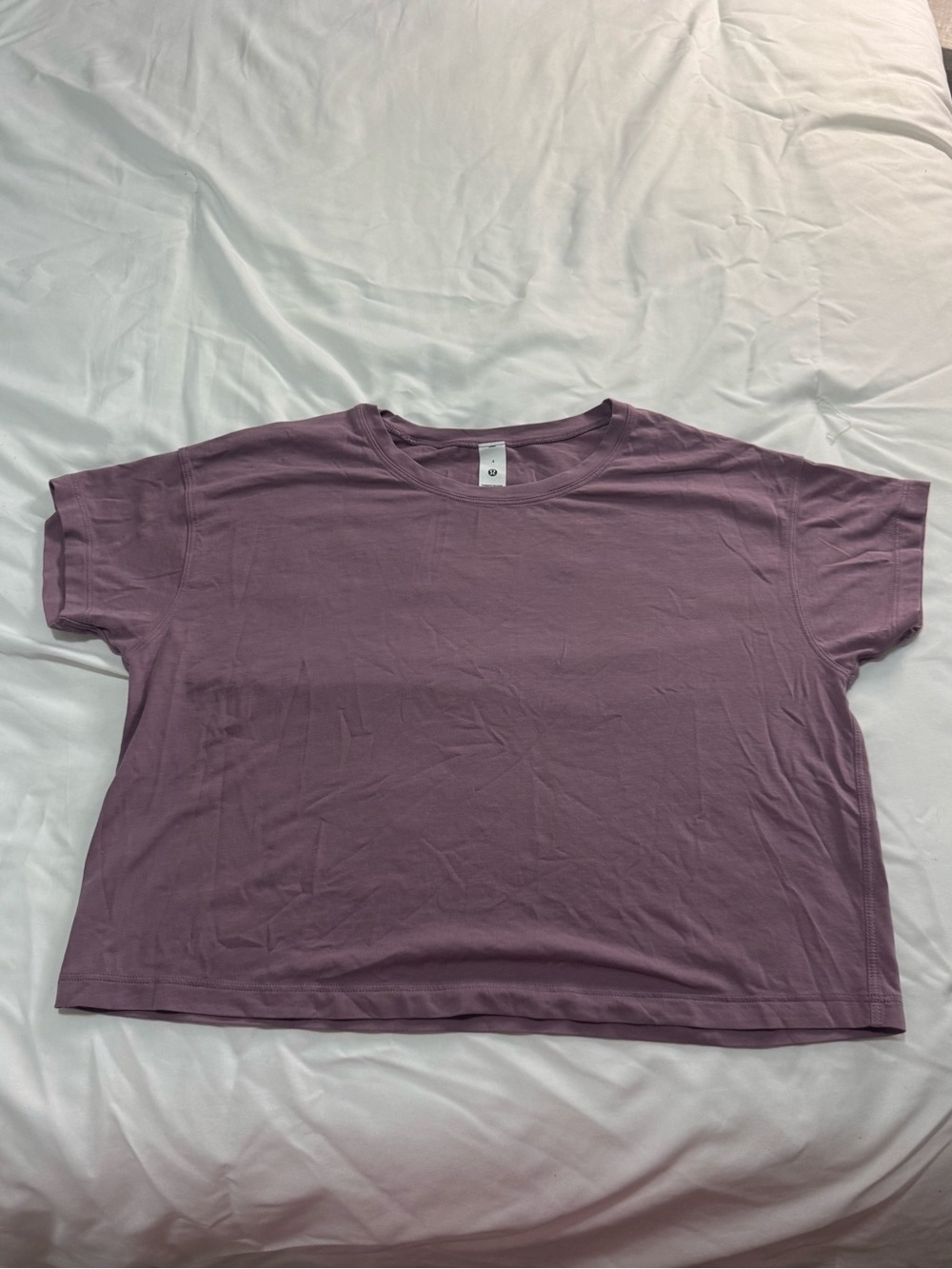Lululemon All Yours Cropped T-Shirt - Velvet Dust